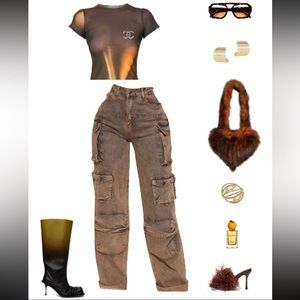 Orange Nayr Heart Bag